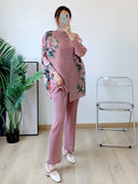 Miyake Pleated Floral Print Women Set