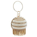 Diamond Tassels Rhinestone Round Ball Wedding Party Bags -