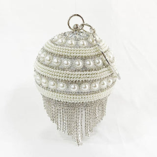 Diamond Tassels Rhinestone Round Ball Wedding Party Bags -