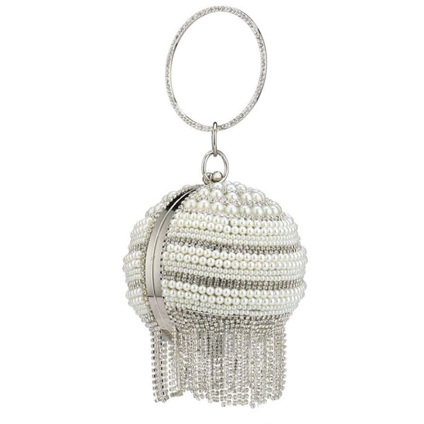 Diamond Tassels Rhinestone Round Ball Wedding Party Bags -