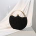 Elegant Round Shoulder Luxury Wedding Women Clutch - Black C