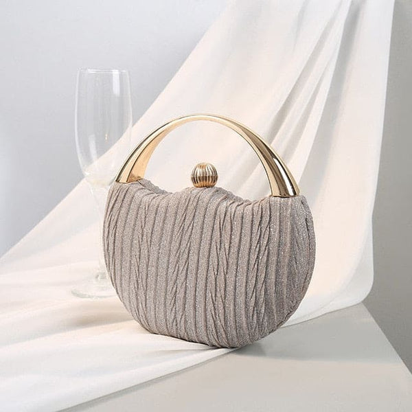 Elegant Round Shoulder Luxury Wedding Women Clutch -