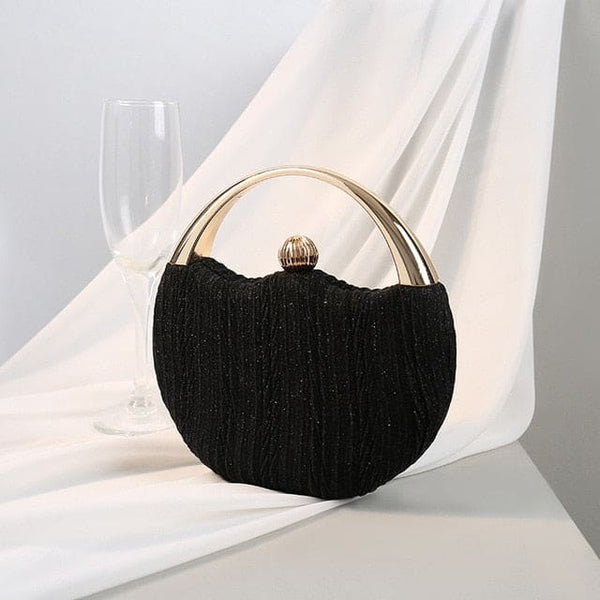 Elegant Round Shoulder Luxury Wedding Women Clutch -