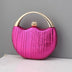 Elegant Round Shoulder Luxury Wedding Women Clutch - Rose