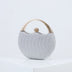 Elegant Round Shoulder Luxury Wedding Women Clutch - Silver