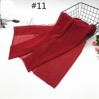 Fashion Lurex Scarves Islam Modest Turban Muslim Hijab - Red