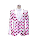 Shiny Sequins Shawl Collar One Button Glitter Party Men