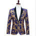 Shiny Sequins Shawl Collar One Button Glitter Party Men