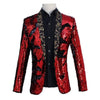 Shiny Sequins Shawl Collar One Button Glitter Party Men