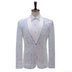 Shiny Sequins Shawl Collar One Button Glitter Party Men