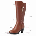 Women Knee High Boots Warm Wool Plush - On sale Free