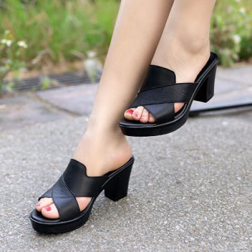 7cm High Heels Women Casual Shoes - Black / EU 41 / UK 7 / 