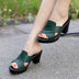 7cm High Heels Women Casual Shoes - Green / EU 41 / UK 7 / 