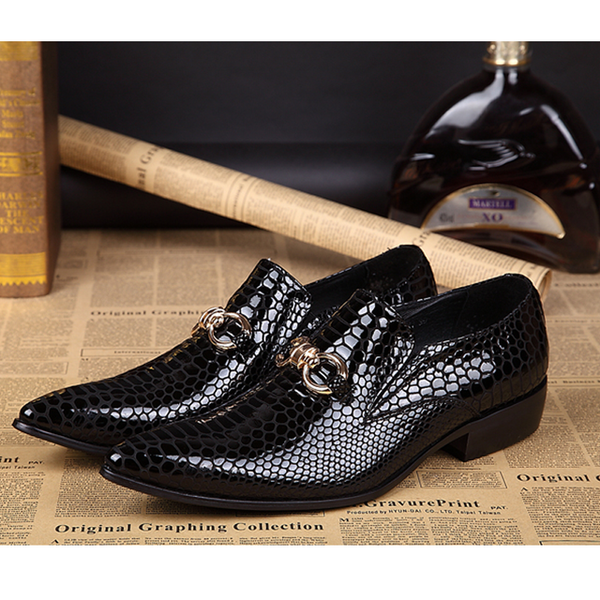 Business Elegant Pointed Toe Leather Men Shoes - Men Shoes 