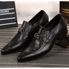 Business Elegant Pointed Toe Leather Men Shoes - Black / 42 