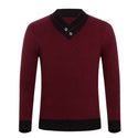 Casual Turtleneck Double Collar Slim Fit Men Sweater -