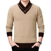 Casual Turtleneck Double Collar Slim Fit Men Sweater -