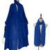 Chiffon Open Abaya Dubai Kaftan Women Dresses - Blue With 