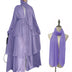 Chiffon Open Abaya Dubai Kaftan Women Dresses - Purple With 