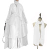 Chiffon Open Abaya Dubai Kaftan Women Dresses - White With 