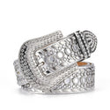 Crystal Rhinestone Versatile Unisex Belt - Silver / China /