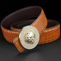 Designer Genuine Leather Luxury Metal Alloy Men Belts - 