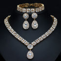 Exclusive Dubai Gold Plate Luxury Cubic Zirconia Jewelry Set