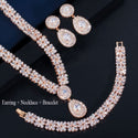 Exclusive Dubai Gold Plate Luxury Cubic Zirconia Jewelry Set