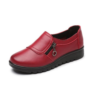 Genuine Leather Comfortable Women Flat Shoes - On sale Free 