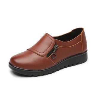 Genuine Leather Comfortable Women Flat Shoes - On sale Free 