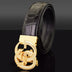 Genuine Leather Fancy Dragon Automatic Buckle Men Belt - 