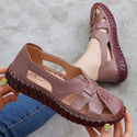 Genuine Leather Hollow Breathable Woman Shoes - Women On 