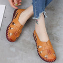 Genuine Leather Hollow Breathable Woman Shoes - Women On 