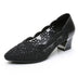 Genuine Leather Hollow Out Crystal Women Office Shoes - 