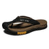 Genuine Leather Slippers Men Casual Flip Flop - Black / 46 -