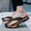 Genuine Leather Slippers Men Casual Flip Flop - Sandals On 