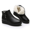 Genuine Leather Thick Fur Women Snow Boot - Women Boots On 