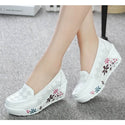 Genuine Leather Wedges Platform Women Shoes - On sale Free 