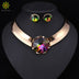 Gorgeous Women Trendy Statement Necklace & Earrings - Multi 