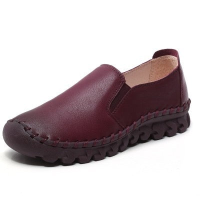 Handmade Genuine Leather Women Loafer - Women Shoes On sale 