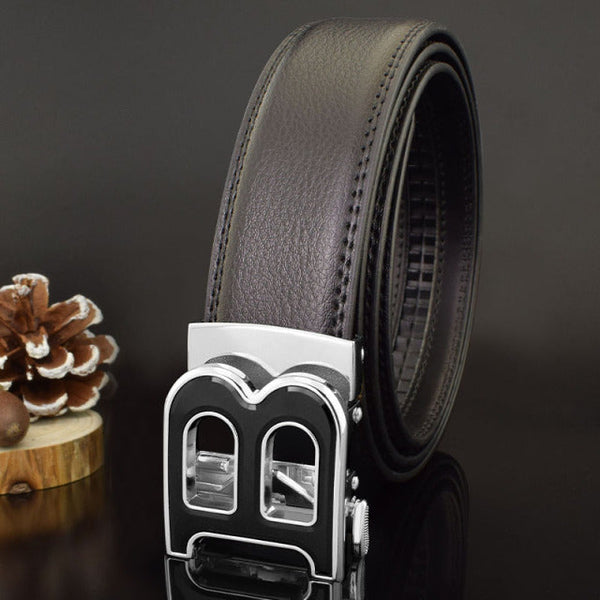 High Quality Genuine Leather Designer Men Belts - Black 