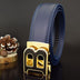 High Quality Genuine Leather Designer Men Belts - Blue Gold 