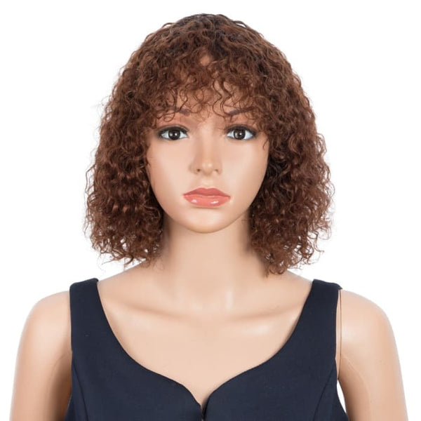 Highlight Blonde Jerry Curly Short Bob Women Wigs - 12inches