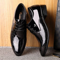 Italian Luxury Patent Leather Men Oxford Shoes - On sale