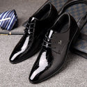 Italian Luxury Patent Leather Men Oxford Shoes - On sale