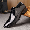 Italian Luxury Patent Leather Men Oxford Shoes - On sale