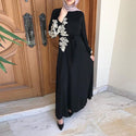 Kaftan Dubai Abaya Muslim Women Dress - Black / XXL - On 