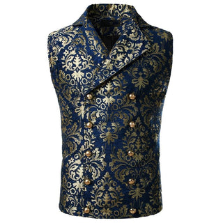 Luxury Brocade Victorian Gothic Double Breasted Men Vest - 