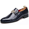 Luxury Crocodile Grain Pointed Toe Men Shoes - Blue / 41 - 