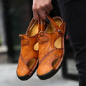 Luxury Designer Genuine Leather Men Slippers - Sandals On 